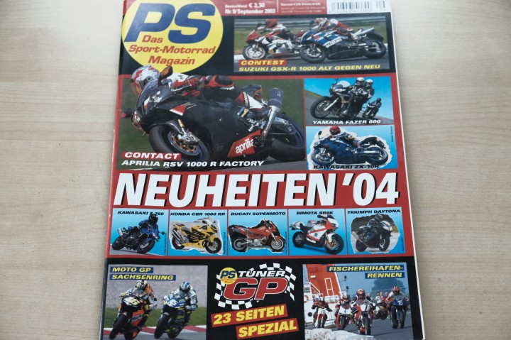 Deckblatt PS Sport Motorrad (09/2003)